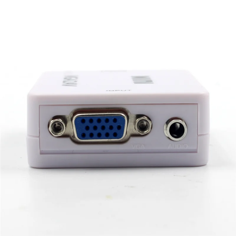 VGA to AV Mini Converter Scaler Adapter Support 1080P VGA2AV Converter PC to TV HD Computer TV