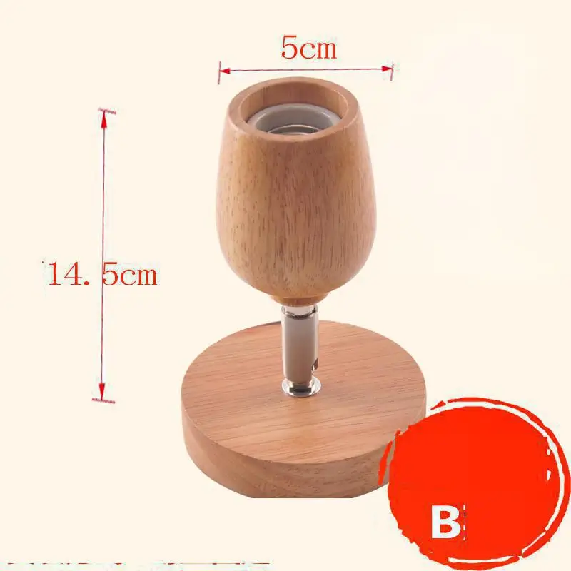Держатель для настенного светильника из цельного дерева с поворотом, E27, креативный, персональный, Diy, светодиодный настенный светильник, декоративный светильник для кровати, светодиодный светильник ing - Цвет абажура: Wall lamp