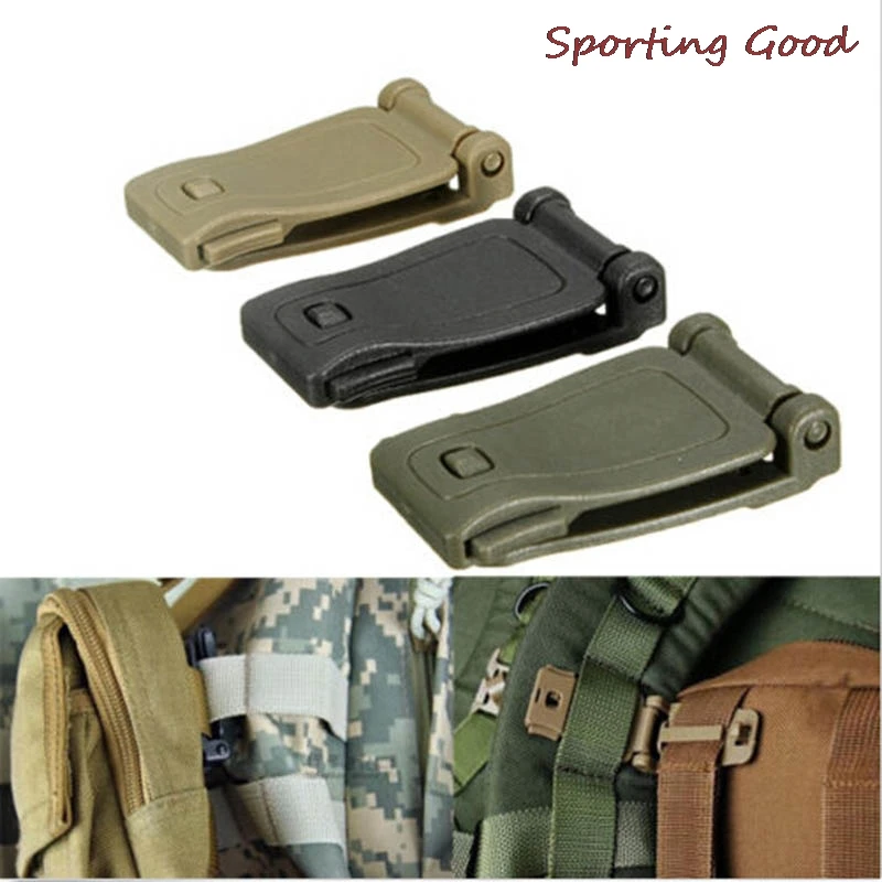Black/Khaki 26mm Molle Strap Buckle Backpack Bag Webbing Connecting Buckle Clip Military Backpack Accessories Outdoor EDC Tool