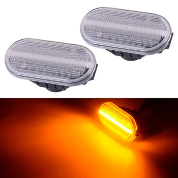 

Pair Dynamic Flowing LED Side Marker Repeater Indicator Turn Signal Light Lamp Fit for Nissan Navara 350Z Qashqai