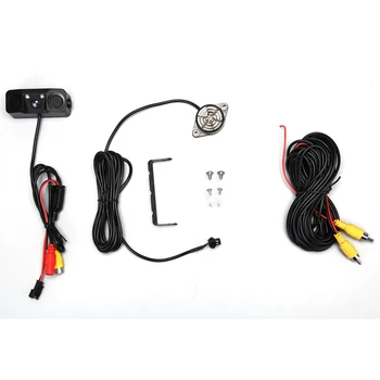 

3 in1 Car Parking Reversing Radar Sensors Rear View Backup 170 Camera Universal