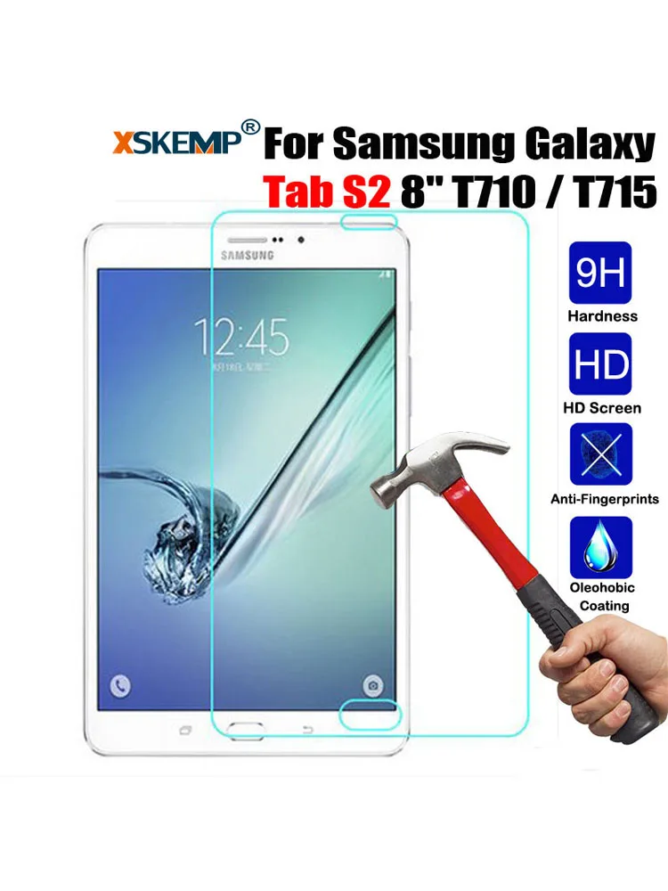 С уровнем твердости 9H закаленное Стекло для Samsung Galaxy Tab S2 8 0 T710 T715 T719N ЖК-дисплей