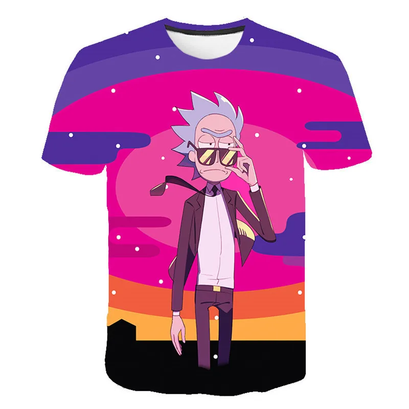 

2019 new Rick and Morty 3D Print t shirt Men Women tshirt Summer Anime Short Sleeve O-neck Tops&Tees Play Drop Ship