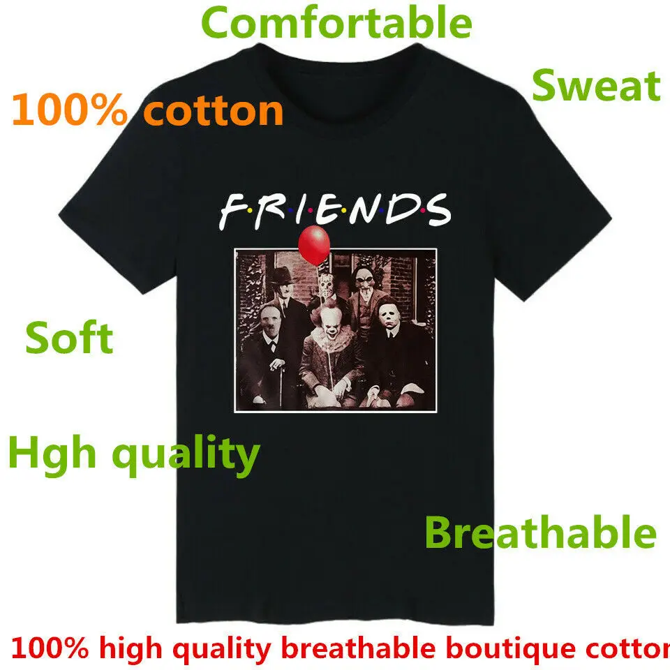 Мужские футболки на Хеллоуин с изображением друзей ужасов Майкла Майерса