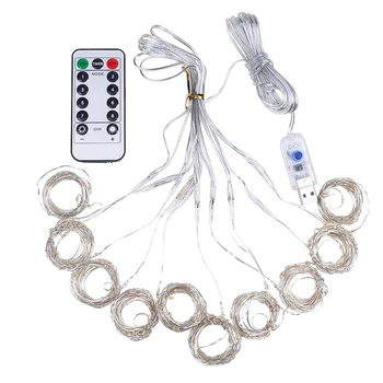 

1m 100 LED Fairy Lights Garland Window Curtain USB String Lamp Remote Control New Year Wedding Party Christmas Decorations for H