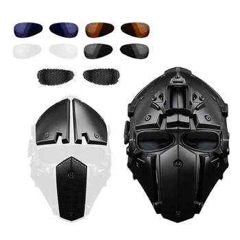 

Tactical Integrated Full Cover Head Protector Full Face Breathable CS Hunting Helmet Military Army Airsoft Helmets with Mask