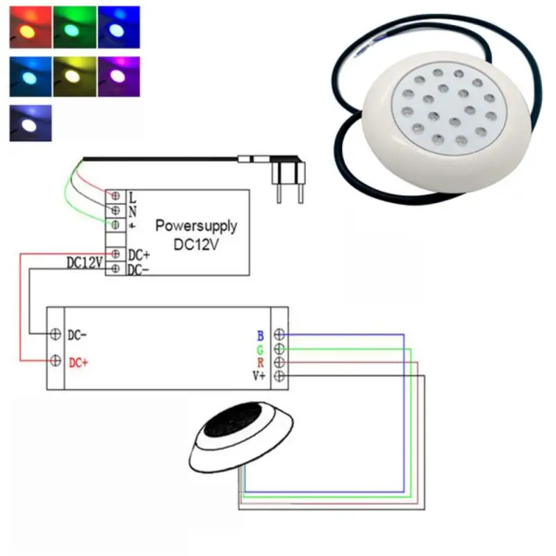 swimming pool lights underwater DC12V LED Swimming Pool Light Seven Color RGB Waterproof IP68 Submersible Light Underwater Piscina Night Lamp Outdoor Spotlight submersible led lights with remote