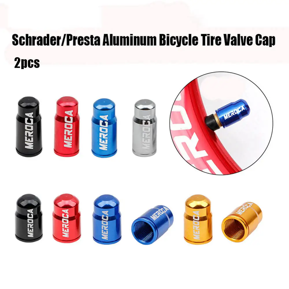 1Pair Aluminum Alloy Bicycle Valve Cap Schrader/Presta Valve Dust Cover MTB Mountain Road Bike Protector Accessories
