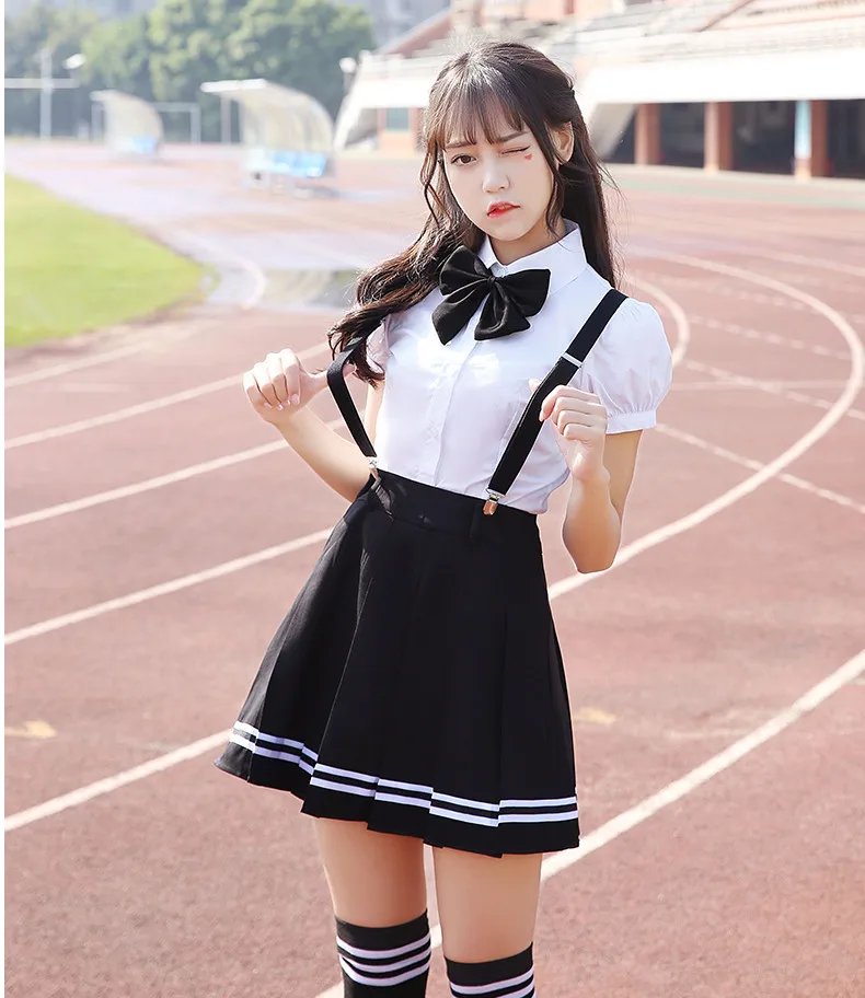 Летний комплект школьной формы, школьная форма, костюм моряка с галстуком, костюм японской школьной формы, милый костюм для девочек - Цвет: one sets