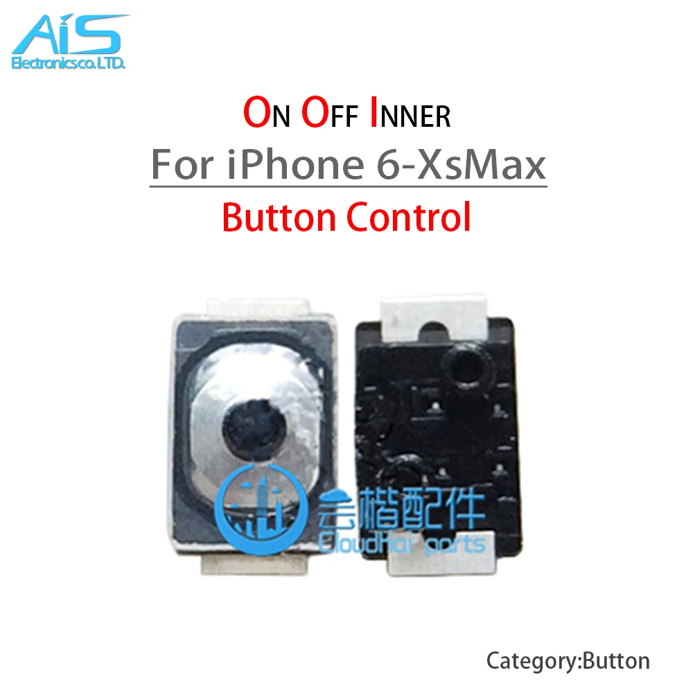 50Pcs/Lot Power On Off Inner Button Control For iPhone 4S 5 5S 5C SE 6 6S 6P 7 8 Plus X XS MAX Volume Switch Replacement Parts