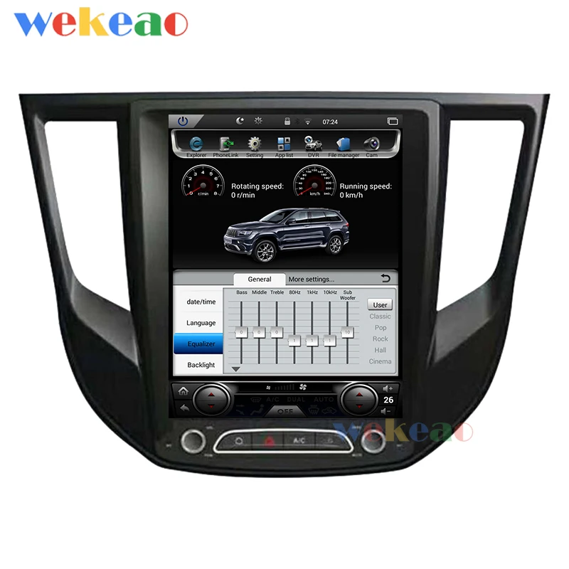 Wekeao вертикальный экран Tesla style 10,4 ''Android 7,1 автомобильный Радио gps навигация для Mitsubishi Lancer EX Grand Lancer 4G