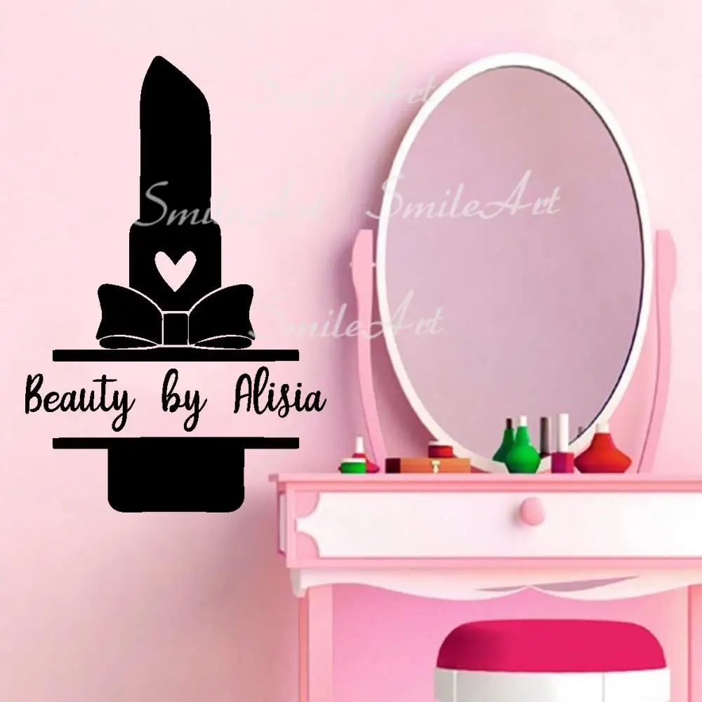 New Design Custom Name Beauty Salon Home Decor Vinyl Wall Stickers For Kids Rooms Party Wallpaper | Дом и сад