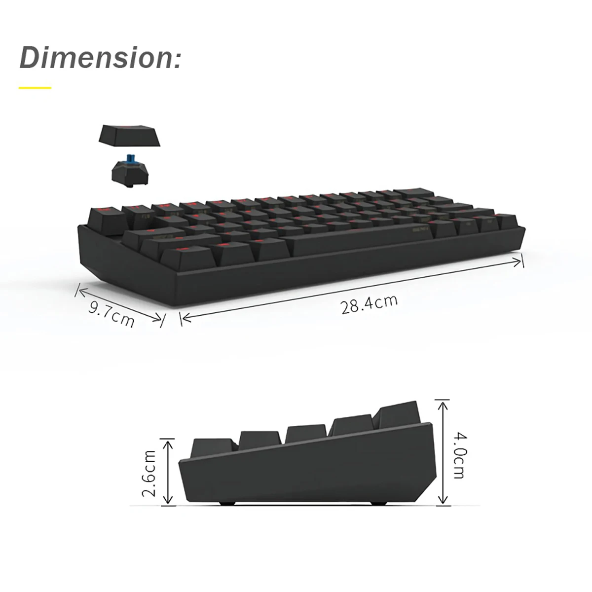 Anne Pro2 Беспроводная bluetooth 4,0 type-C RGB Мини Портативная механическая клавиатура 60% Kailh BOX Switch Obins Switch игровая клавиатура