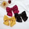 Fashion Ribbon Hairgrips Big Large Bow Hairpin For Women Girls Satin Trendy Ladies Hair Clip New Cute Barrette Hair Accessories ► Photo 2/6