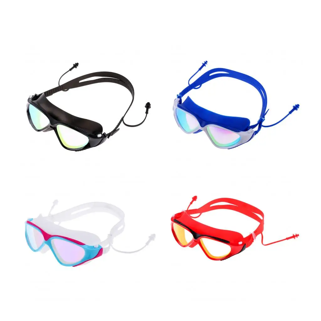 Men Women UV Protection Silicone Strap Anti Fog Swimming Goggles Glasses with Storage Case &amp Ear Plugs | Спорт и развлечения