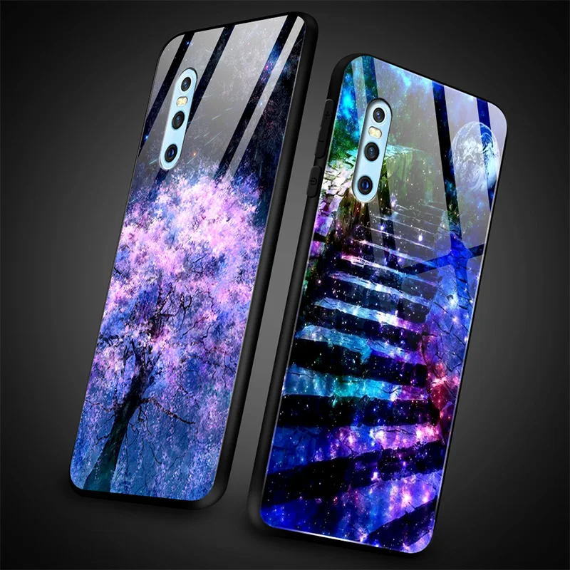 Мобильный телефон крышка для Vivo V5S V7 плюс V9 V11i закаленное Стекло чехол X21i UD X23 X27 Pro Y3 Y71 Y75 Y97 Y5S Y79 Y83 Y85 Y93 ракушками