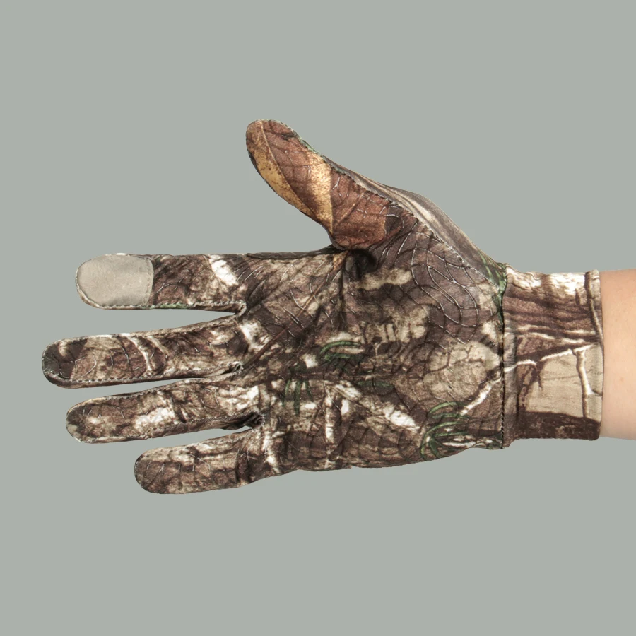 Anti-slip Hunting Fishing Shooting Gloves Elastic Outdoor Touch Screen Bionic Camouflage Full Gloves Reed Camouflage