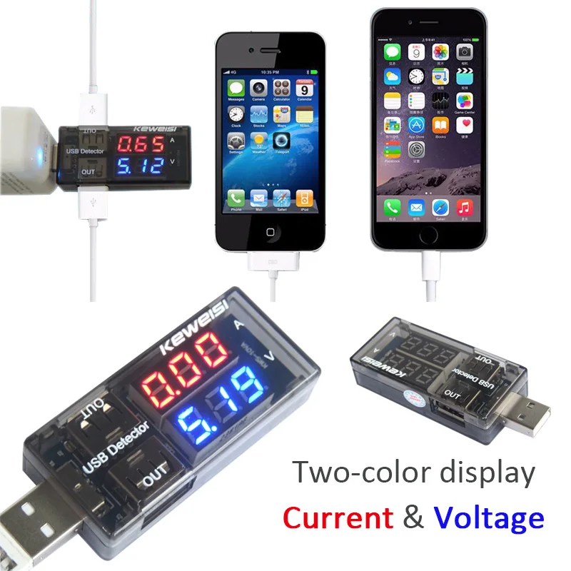 

Red+Blue Dual Output USB Tester Digital Voltmeter Ammeter Charger Doctor Current Voltage Meter USB Voltage and Current Monitor