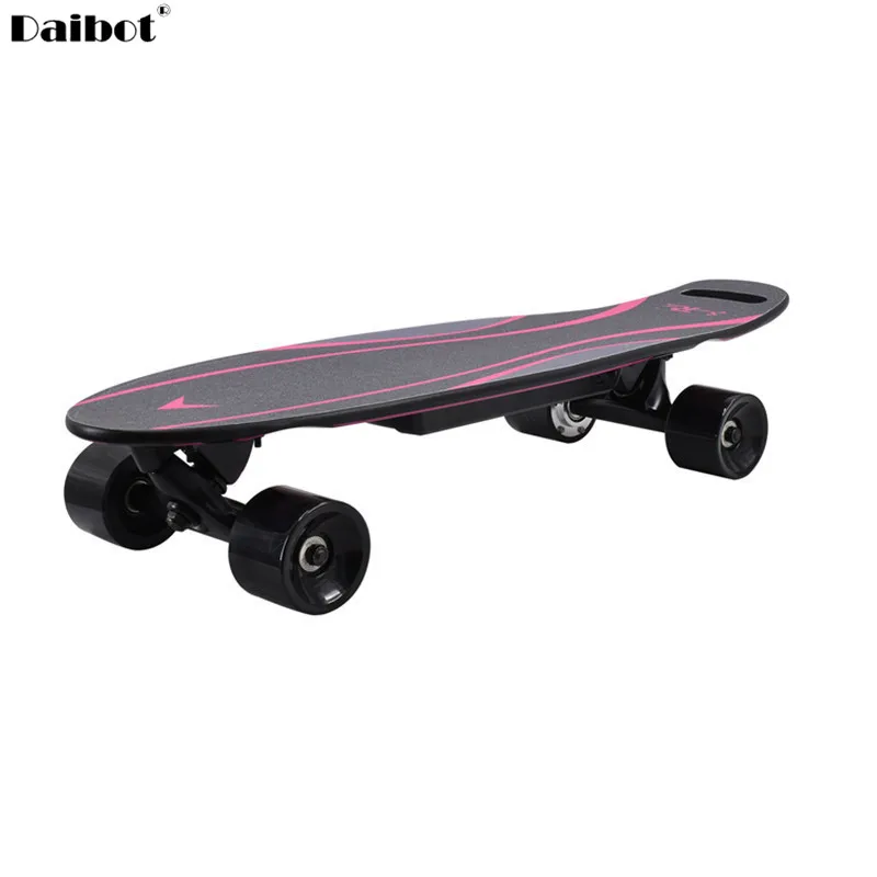 New Four Wheels Electric Skateboard Mini Scooters Dual Motor 300W 24V Portable Scooter Red/Orange For Children | Спорт и развлечения