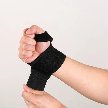 

Black Gym fitness Strap Wrist Guard Band Brace Support Carpal Tunnel Sprains Tribe