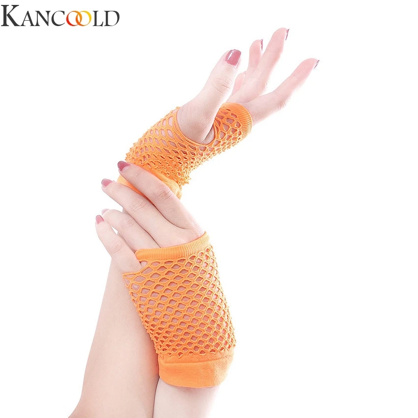 OR KANCOOLD, панк, готика, Женский танцевальный костюм, кружевные сетчатые перчатки без пальцев, сексуальные Нарядные Кружевные Перчатки, солнцезащитные короткие перчатки - Цвет: OR