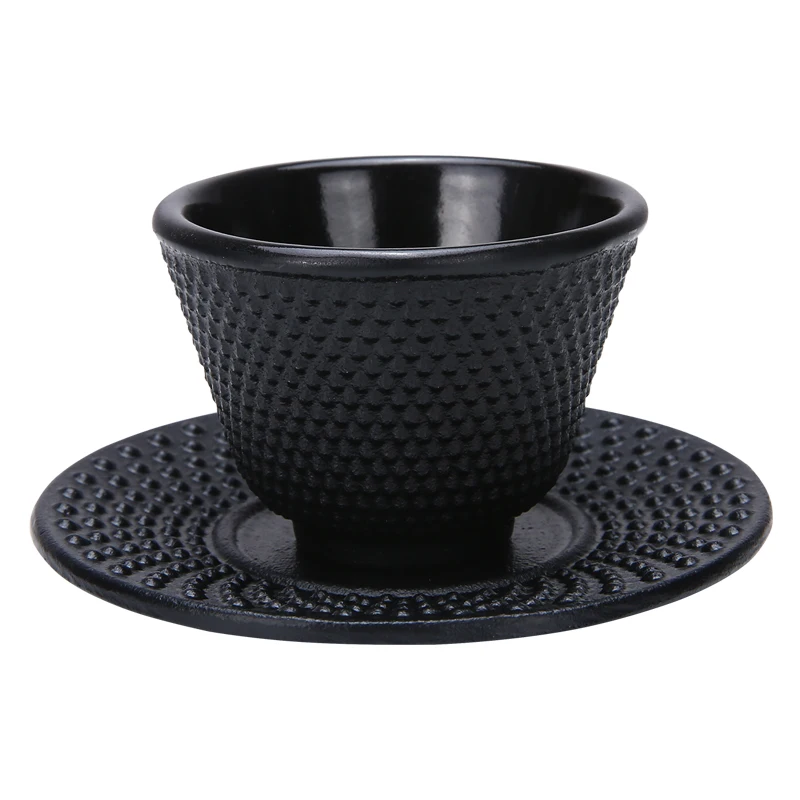 

Cast Iron Teacups Set Tea Cups Drinkware Chinese Handmade Kung Fu Coffee Tools Health Care Polka Dot Iron Cup Iron Pot Retro Cup