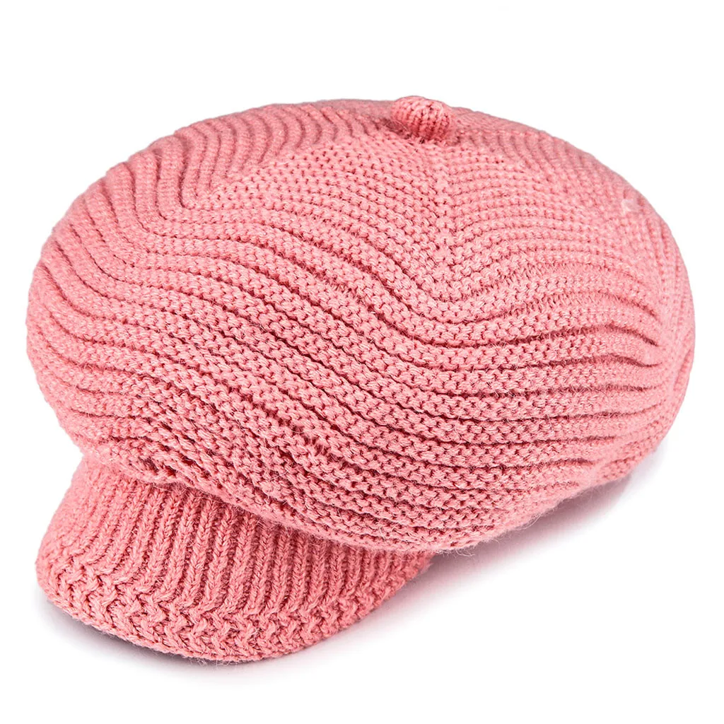 Однотонные вязаные простые шапки-береты для женщин; зимняя модная теплая плотная Мягкая шерстяная шапка; вязаная ветрозащитная Шапка; берет; mutzen