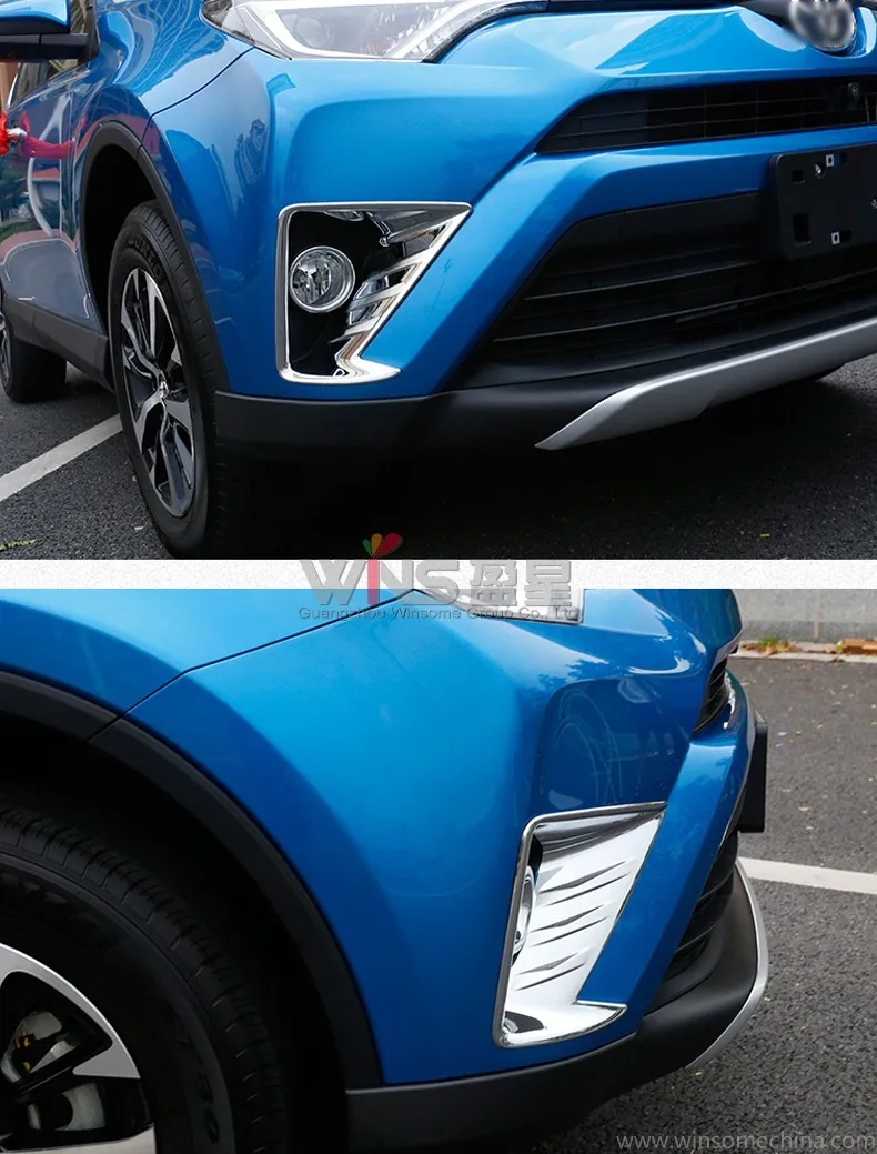 Для Toyota RAV4 хромированный передний противотуманный светильник, крышка противотуманных фар, Накладка для автомобиля, внедорожника, аксессуары для укладки