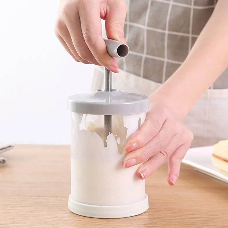 

Milk Frother Hand Pump Creamer Double Mesh Manual Coffee Milk Foam Frothing Pitcher Froth Pump Foamer