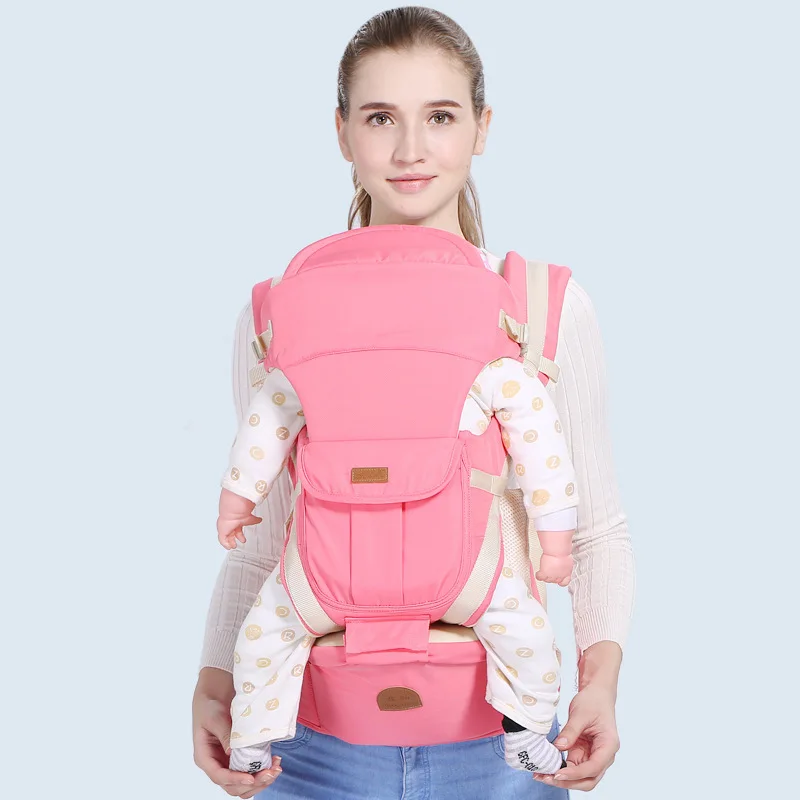 0-36 Months Kangaroo Ergonomic Hipseat Baby Carrier Infant Hipseat Sling Hip Waist Stool Seat Backpack Wrap for Newborns Mom