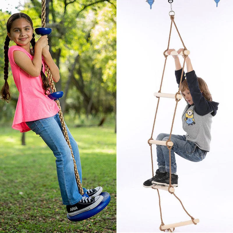 Outdoor Climbing Ropes Garden Training Toys Swing Disc Garden Playground Backyard Indoor Swing Games Children Fitness Toys 6