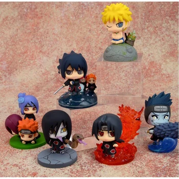 

6Pcs/Set Anime Naruto Action Figure Uzumaki Orochimaru Uchiha Sasuke Hatake Kakashi Yahiko Mini PVC Collection Model Toys Dolls