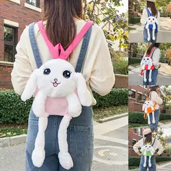 Светодиодный светящийся плюшевые игрушки и куклы из мультфильма сумка защемления уха для перемещения мультфильм кролик рюкзак для детей