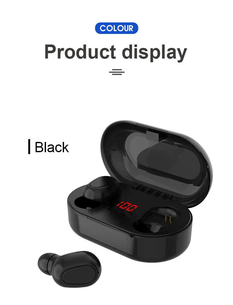 Bluetooth беспроводной TWS гарнитура светодиодный дисплей IPX5 Водонепроницаемый Стерео шум игра для iPhone Xiaomi huawei