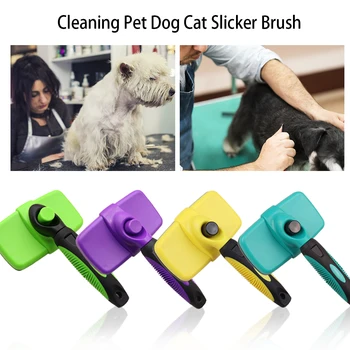 

Premium Self Clean Hair Dog Brush Slicker Comfortable Small Large Dog Comb Pet Grooming Tools Cat Fits Various Hair Dropship