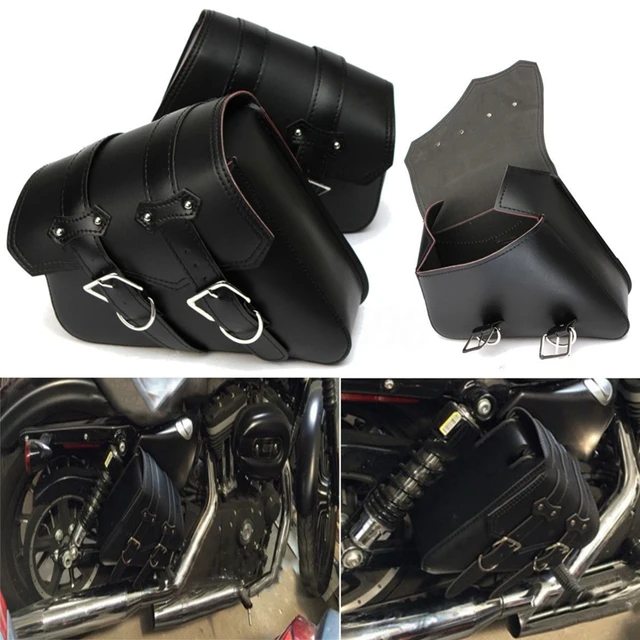 $US $24.32 1 pair Motorcycle Saddlebags PU Leather Pouch Bag For Harley Davidson Touring