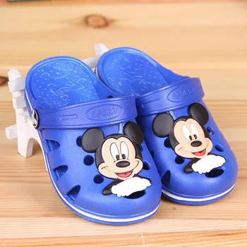 

Beach garden shoes summer slippers kids baby sandals flip flops summer cartoon shoes for boys little girl blue slippers