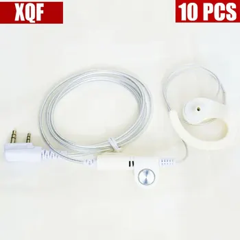 

XQF 10PCS Line White Earphone Headset for Kenwood TK-3107 TK-2207 TK-2107 TK-378G UV5R BF888S Radio headset