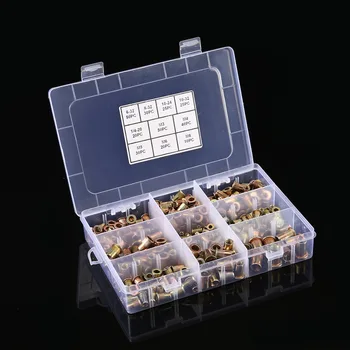 

300pcs Mixed Zinc Carbon Steel Rivet Nut Kit Rivnut Nutsert Assort M3 M4 M5 M6 M8 Flat Head Threaded Insert Nut Kit