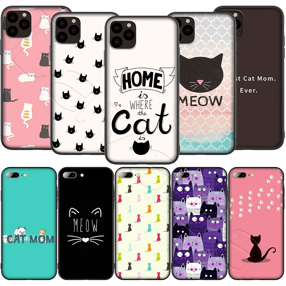 Lavaza Best Cat Mom Ever Silicone Soft Case for iPhone 12 Mini 11 Pro XS Max XR X 8 7 6 6S Plus 5 5S SE | Мобильные телефоны и