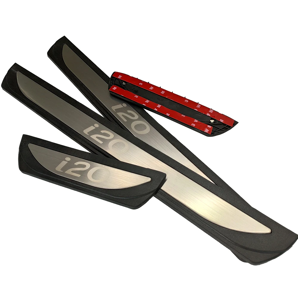 

Sticker Accessories For Hyundai Elite I20 Door Sill Trim Car Protector Protection Scuff Plate Auto Styling 2015 2016 2017 2019