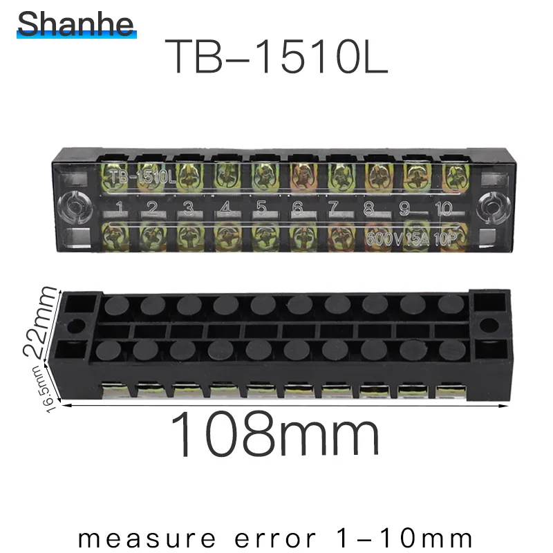 Терминал 600V 15A TB-1503 TB1504 TB1505 TB1506 TB-1510 TB-1512 провод Барьер Блок Клеммная лента