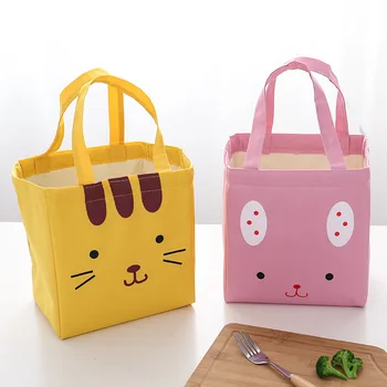

Cartoon Portable Insulation Bag Animal Pattern Insulation Lunch Bag for Picnic Large-capacity Outdoor Hand-held Lunch Bags