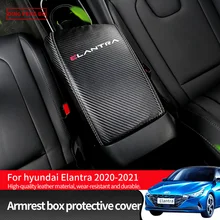 

Armrest Box Protective Holster Central Cover Leather Lnterior Modification For Hyundai Elantra 7 2020-2021