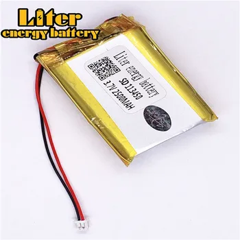 

1.25MM 2pin connector 113450 2500mah 3.7V Rechargeable lipo battery solar li ion polymer lithium battery