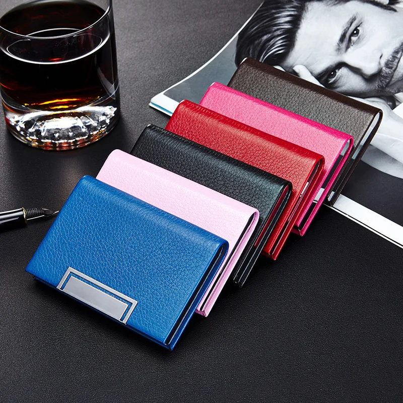 

Wholesale Trapezoid New Radiator Hardware Card Case Style Creative Style Business-Style Business Card Holder-Carving Logo