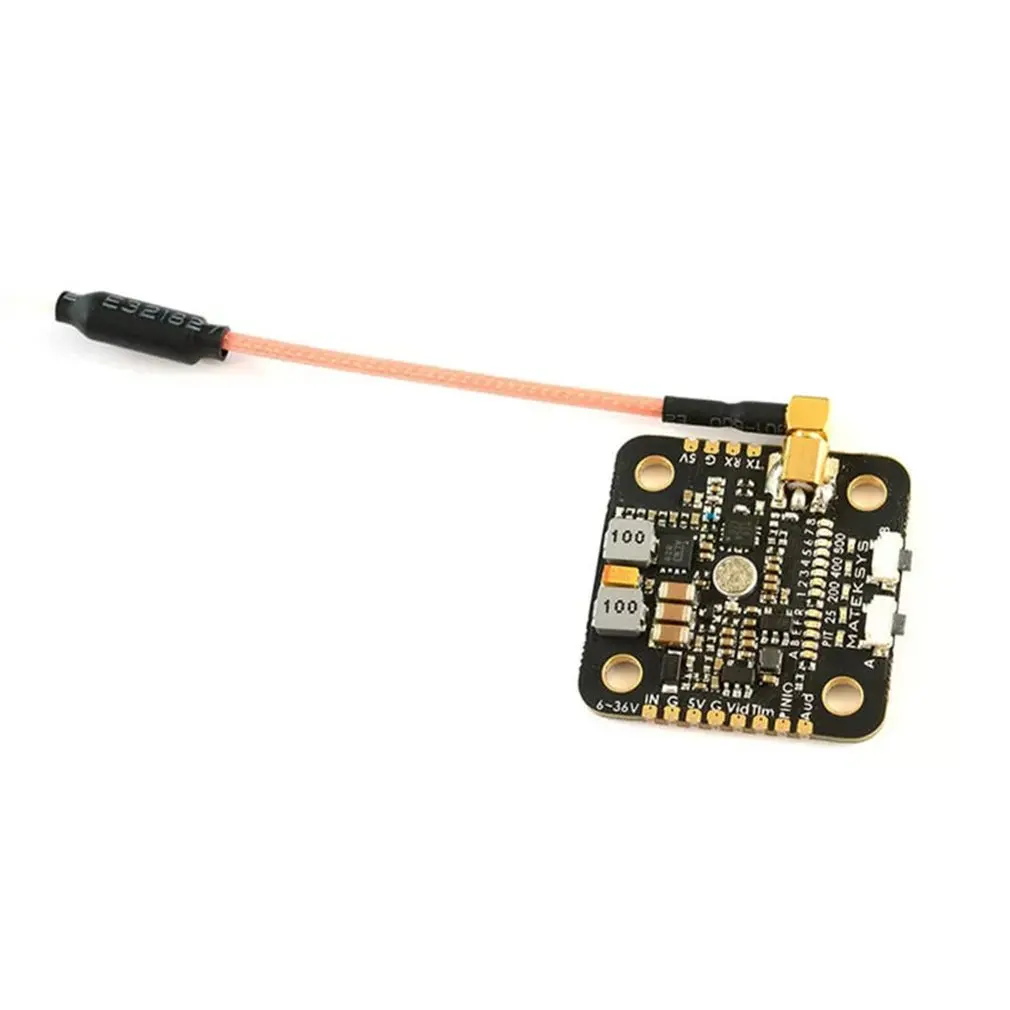 

Matek System VTX-MINI 5.8G 40CH FPV Video Transmitter Variable Output Power Pit/25/200/400/800mW for FPV Racing RC Drone