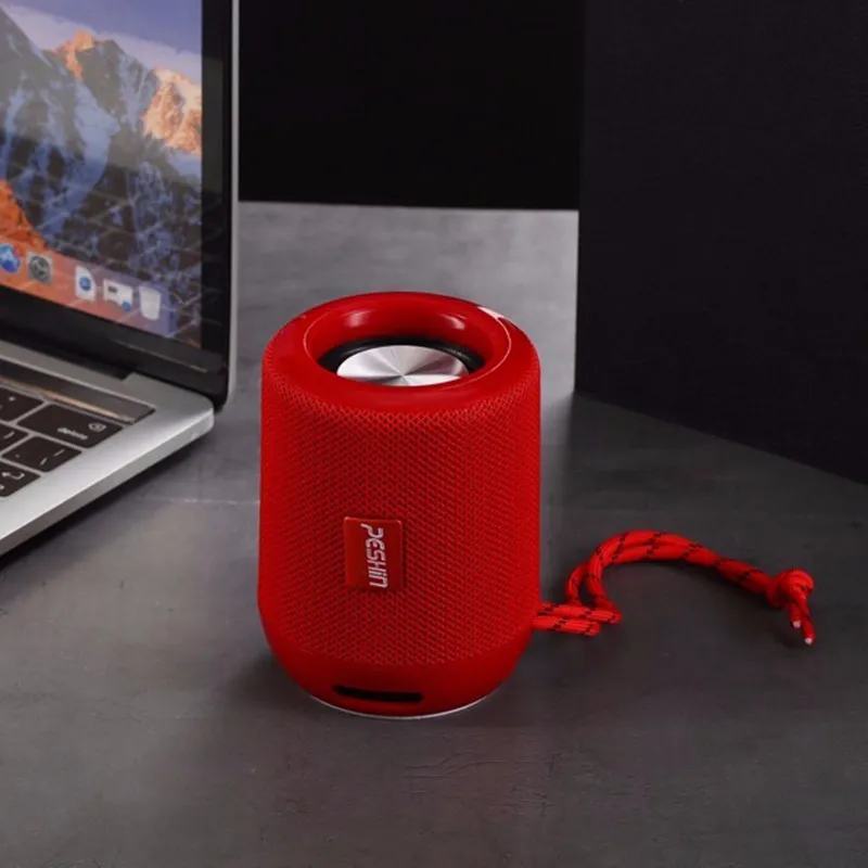Bluetooth динамик FM портативный мини стальной пистолет наружная карта аудио функция вызова вставка TF карта радио длительный срок службы батареи F4034 - Цвет: red