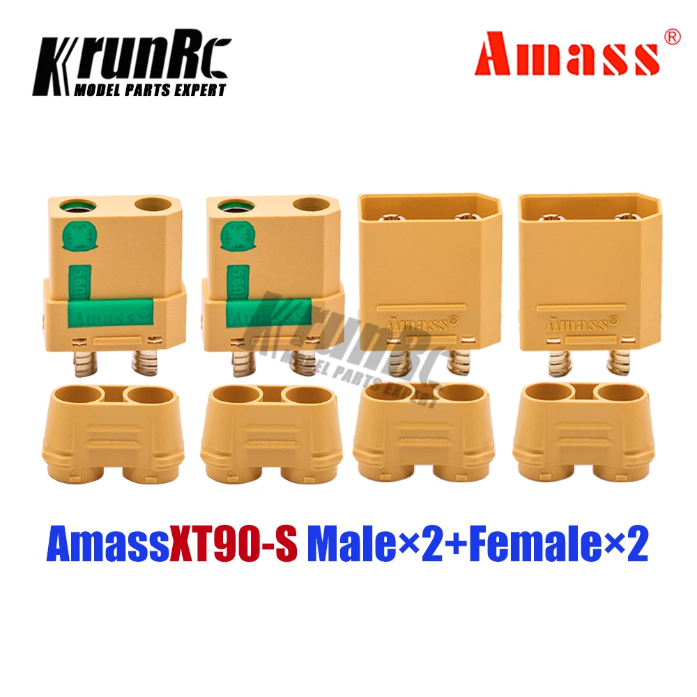 2Pairs Amass XT90-S plug XT90 upgrade fireproof fire RC aircraft male and female connectors | Игрушки и хобби