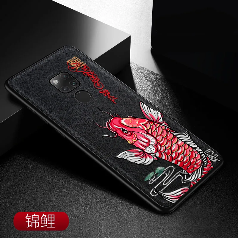 Huawei mate 20 Pro чехол, кожаный чехол для huawei mate 20 чехол для Coque huawei mate 20 X 3D рельефный PU кожаный чехол для телефона